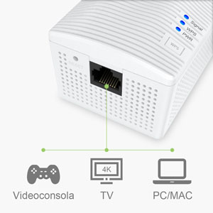 conectar su dispositivo por cable al wifi, como la PlayStation, Xbox, Smart TV, PC