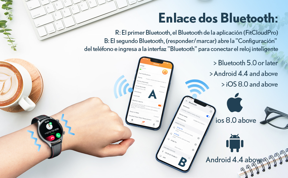 reloj inteligente para iphone android deportivo smartwatch