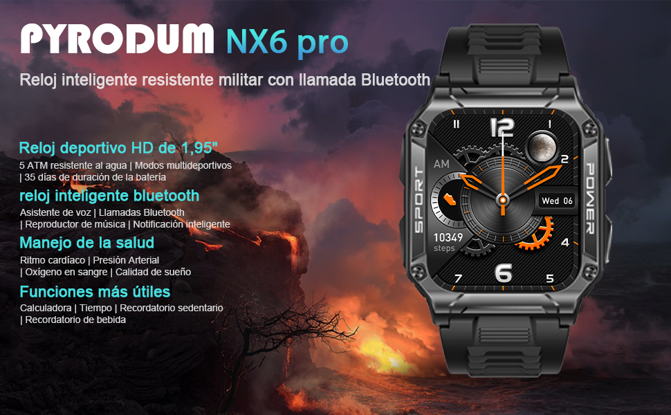 PYRODUM NX6 Smartwatch Hombre