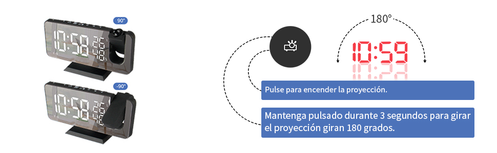 reloj despertador proyector   reloj proyector techo reloj despertador digital