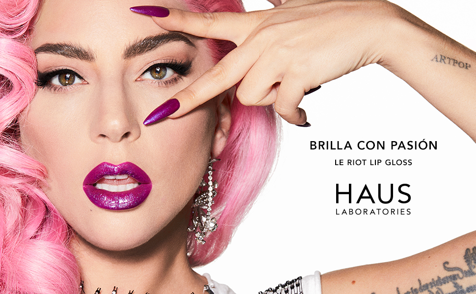 BELLEZA DE Haus Laboratories,lady gaga,hauslabs,le riot lip gloss,gaga,brillo de labios lady gaga