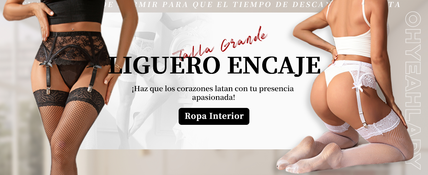 ligueros Talla Grande ligueros  con medias y tanga ligueros mujer