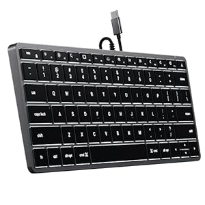 Teclado delgado retroiluminado W1 con cable