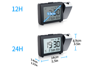 MeesMeek Reloj despertador de proyección para dormitorio