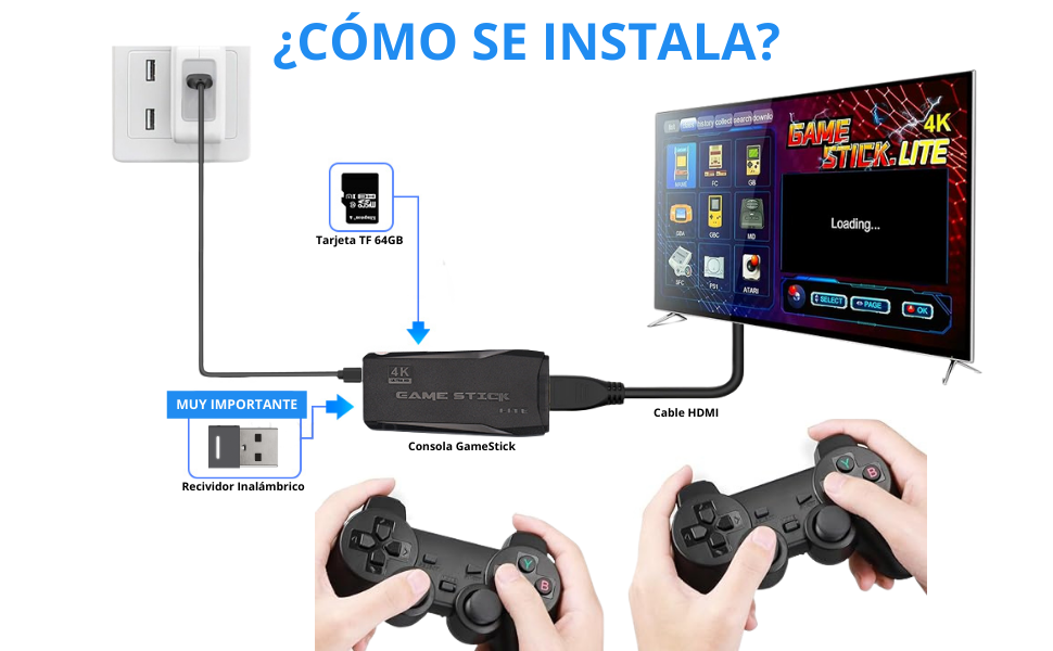 Consola Retro 4K HDMI Portátil Conectable a TV |+ de 25,000 Juegos Preinstalados|