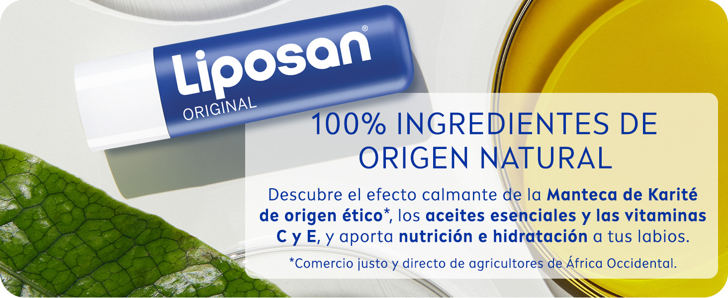 100% ingredientes de origen natural