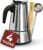 Cafetera Italiana – Apta para Inducción – 4 Tazas – Acero Inoxidable – Con Cuchara Dosificadora y Pincel de Limpieza