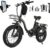 TODIMART Bicicleta Plegable Eléctrica Neumático Gordo 20″* 4″ con Batería 48V 15Ah, Bicicleta De Montaña De Ciudad De Largo Alcance 60-80KM