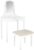 Amazon Basics Set de mesa de tocador pequeña con taburete, blanco, 71.12 x 40.64 x 127 cm