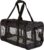 Amazon Basics – Perro Trasportín con laterales flexibles, Grande, Negro, 50 x 26 x 28 cm (L x An x Al)