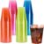 MATANA 80 Vasos de Plástico Duro de Colores (Neón, 210ml) – Cumpleaños, Fiestas Infantiles, Bodas, Navidad, Fiestas de Barbacoa – Resistentes y Reutilizables