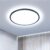 OTREN Plafon Luz LED Techo 36W, Ø30CM Lampara Downlight Panel Superficie 6500K, Plafones Redondo Modernas 3240LM IP44 para Salón Oficina Cocina Dormitorio Baño Pared, Negro