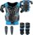 Fansport 5 Piezas Motos Ropa Protectora Niños,Rodillera Transpirable Protector de Pecho Equipo de protección para Motocross,Ciclismo,Esquí,Patinaje (Blue)