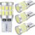 AGLINT T10 LED Bombillas CANBUS Sin Errores 12V 30-SMD Super Brillante W5W 501 194 2825 para Coche Luces de posición Domo Mapa de cortesía Puerta Matrícula 6500K Blanco 4 Unidades (Blanco)