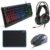 [Amazon Exclusive] DR1TECH Predator PC Gaming Combo 4en1 – Teclado LED Y Ratón Gaming (6 Teclas) + Cascos LED con Cable [Inmersión Total] + Alfombrilla Ratón 25x35cm