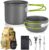 Aoreun Utensilios cocina camping, 5 piezas Juego de utensilios de cocina para camping Portátil Utensilios Cocina Camping Kit para 1-2 Personas Picnic, Senderismo, Camping, al Aire Libre