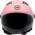 BHR Casco Moto Demi-Jet 834 FLOW – Casco Scooter Verano Homologado ECE 22.06 con 16 Puntos de Ventilación – Casco Moto Abierto con Visera Anti Rayas y Desbloqueo Micrométrico – Rosa Mate, XS