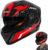 Casco de motocicleta con doble visera de cara completa,Casco de motocicleta con doble visera de cara completa,Casco integral para moto de calle y carreras con visera doble | Gorros de bicicleta de mon