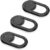 CloudValley Webcam Cover Negro 3Pack, 2020 actualizado cubierta de la cámara del ordenador portátil, diapositiva horizontal, cubierta para MacBook Pro, MacBook Air, portátil, iMac, iPad, funda Privacy