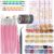 Czemo 38PCS Kit de Accesorios Decoración Uñas Nail Art,15pcs niña Pinceles para Uñas,10pcs Rollos de Cintas Adhesivas,5pcs de Lápiz de Punto,3 Cajas de Diamantes de Uñas,4 Bolsa Parches para uñas