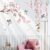 decalmile Pegatinas de Pared Flor de Cerezo Rosa Vinilos Decorativos Colgantes Flores Pájaros Adhesivos Pared Dormitorio Salón Ventana