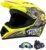 HaTur Casco Motocross Casco Dot Casco Offroad ATV Casco Dirt Bike Unisex Joven Casco de Moto con Guantes Gafas