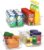 KICHLY Organizadores para la despensa – Juego de 4 -Compartimentos de almacenamiento para la cocina, despensa, armarios, encimeras y refrigerador – sin BPA (Transparente)