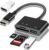 Lector de Tarjetas SD USB C, Adaptador SD/SDHC/TF/MicroSD/MMC con Ranura OTG, 3 en 1 Lector Tarjetas USB 3.0 para Ordenador Tableta Móvil Serie MacBook Pro/MacBook Air/iPad/Samsung/Huawei/Xiaomi etc.