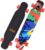 Qis.GH 42″Longboard Dancing Board Pro Skateboard, Longboard Skateboard Drop Through Cruiser Tabla Completa con Rodamientos ABEC De Alta Velocidad para Jóvenes, Adultos, Niños (Kit De Herramientas)