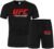Sudadera Conjunto De Camiseta Negra De Manga Corta Y Pantalón De Chándal, Ropa De Entrenamiento Fitness UFC Y MMA (Size : X-Large)