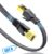 SWECENT Cable Ethernet Cat 8 1,5Metros, Cable Trenzado-hilo plano Cable LAN 40Gbps 2000MHz con Conector RJ45, Compatible con Steam Deck PS5 PS4 Xbox X/S PC TV Box Router Servidor NAS Cat 7 Cat 6a