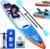 Tabla hinchables de Paddle Surf, Incluye Asiento de Kayak, Aleta Desprendible, Doble Remo Ajustable, Kit de Reparación, 330 x 76 x 15 cm, Capacidad de Carga hasta 150 kg