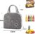 TFSYLISA Bolsa Térmica,Impermeable Comida Bolsas De Almuerzo,Bolsa Nevera Portatil Pequeñ,Bolsa Isotermica Para Picnic Playa Oficina Viajes (Gris)