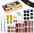 Wothfav Kit Repara Pinchazos Bicicleta, 42 Parches Bicicleta, Kit de Reparación de Neumáticos para Bicicletas, Desmontables Bicicleta, Kit Pinchazos Bicicleta para Ciclistas, Montaña, BMX Neumáticos