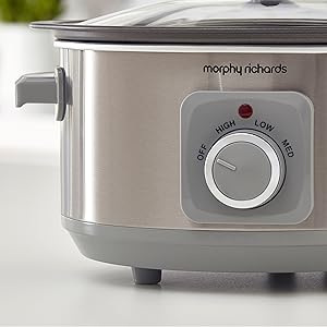 Morphy Richards 460018 - Olla lenta de aluminio de 3,5 litros, solución de una olla