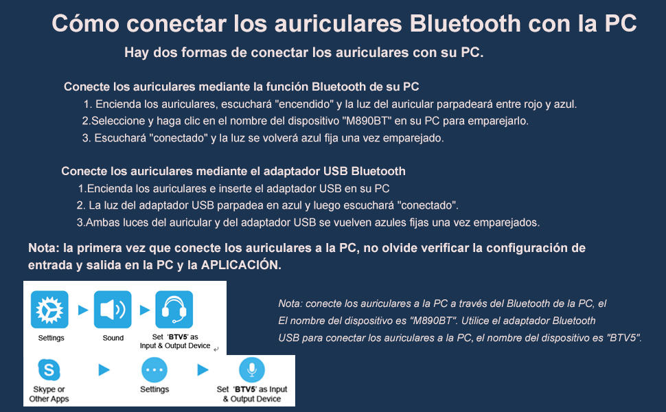 Auriculares Inalambricos con Microfono