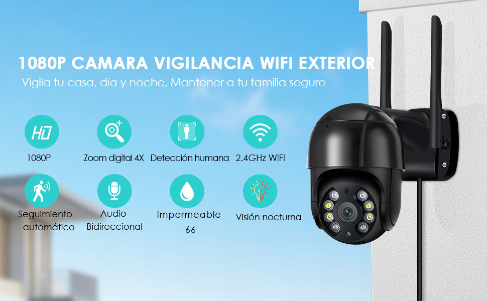 1080P Cameras de Vigilancia WiFi