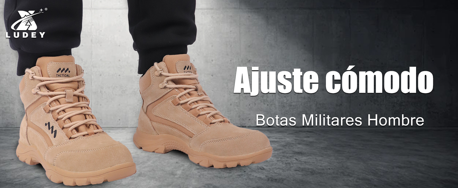 botas de combate hombre