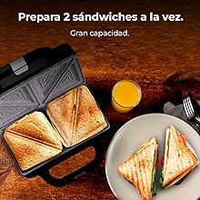 Cecotec Sandwichera 2 Sandwiches Rock'nToast Deep 3in1. 1000W,