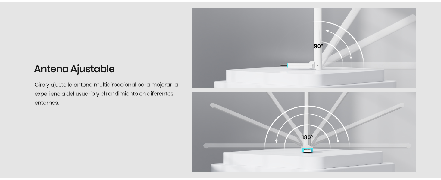 Adaptador Wi-Fi 6 Antena Ajustable