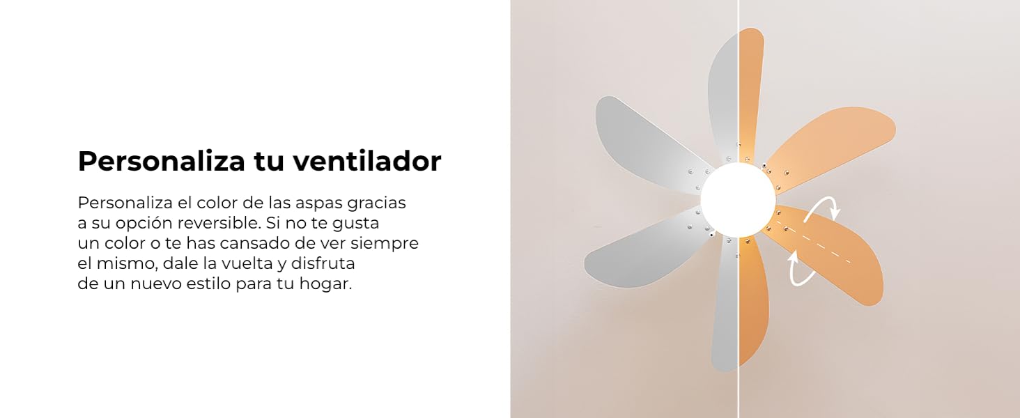 ventilador de techo con luz led ventiladores lampara aspas silencioso dormitorio Cecotec ceiling fan