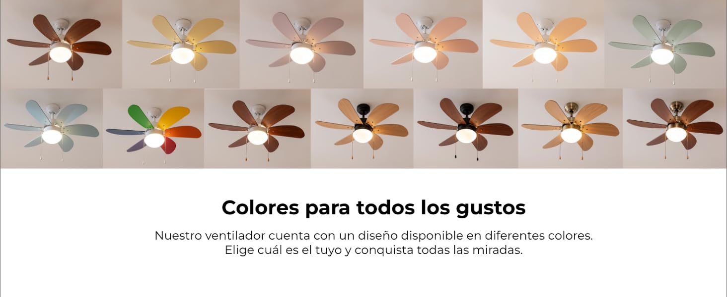 ventilador de techo con luz led ventiladores lampara aspas silencioso dormitorio Cecotec ceiling fan