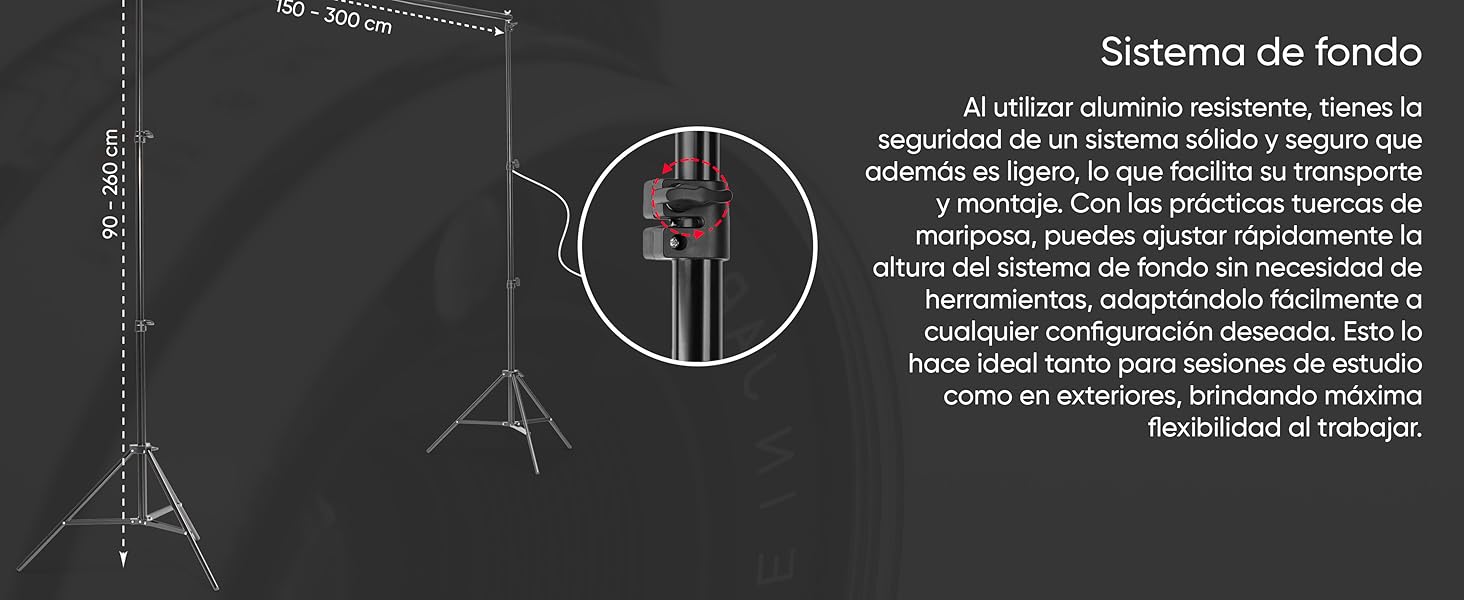 Kit de Fotografía – Fondo Fotografia – Green Screen – Soporte de Fondo