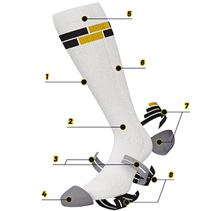 Medias deportivas  elastocompresión  Fibra Dryarn de compresión media graduada relaxsan sportsocks