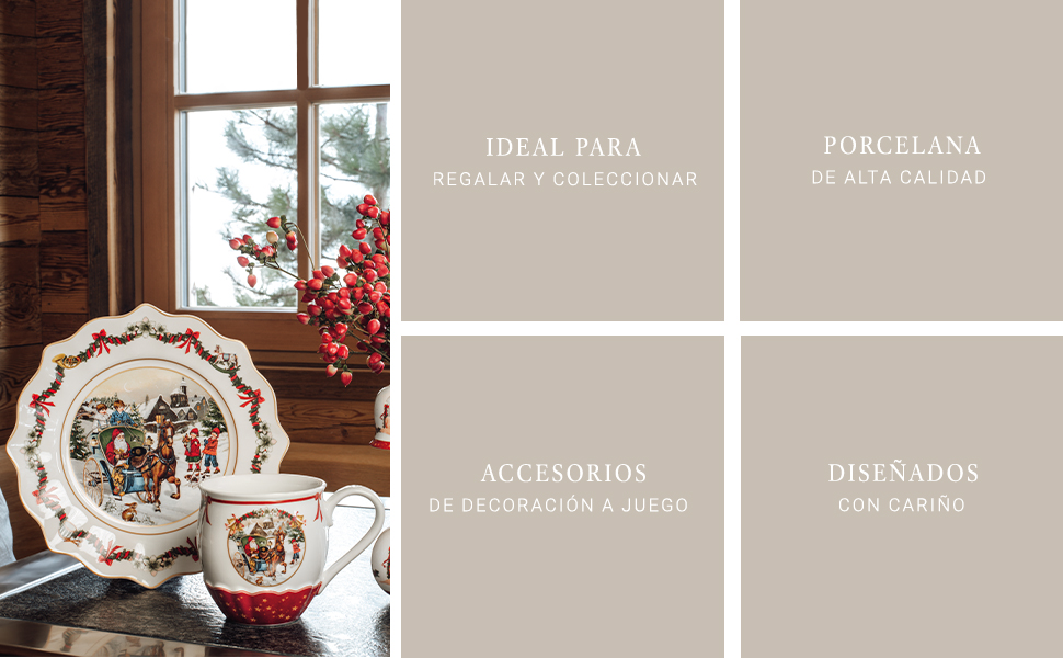 Vajilla de Navidad; Decoración de Navidad; Invierno; Regalos; Plato; Taza; Cubiertos; Vidrio