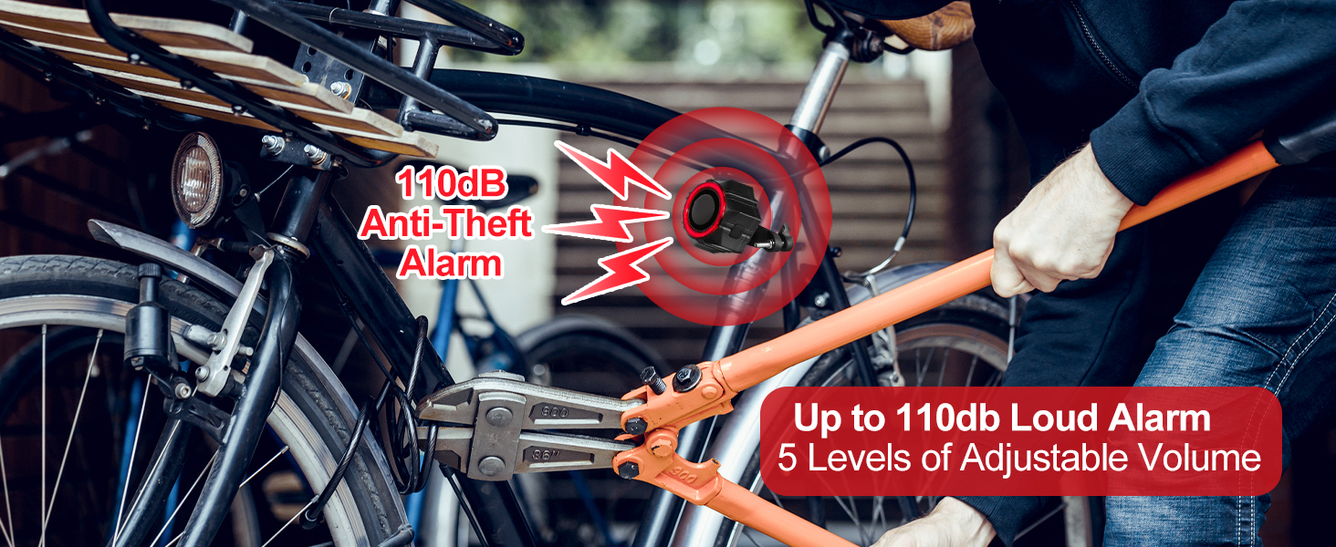 BANGTING 110 dB Alarma Bicicleta con Control Remoto