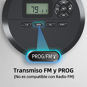 discman cd portatil con altavoces y transmisor FM