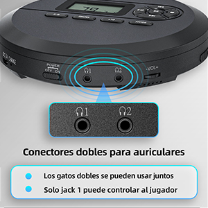 discman cd portatil con altavoces y transmisor FM