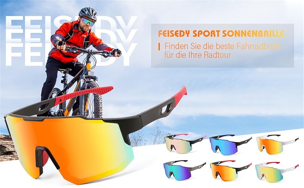 Gafas de sol para hombre, gafas rápidas, gafas deportivas naranjas para hombre