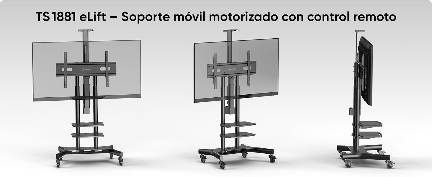 soporte tv mando motorizado tele electrico suelo soportes 